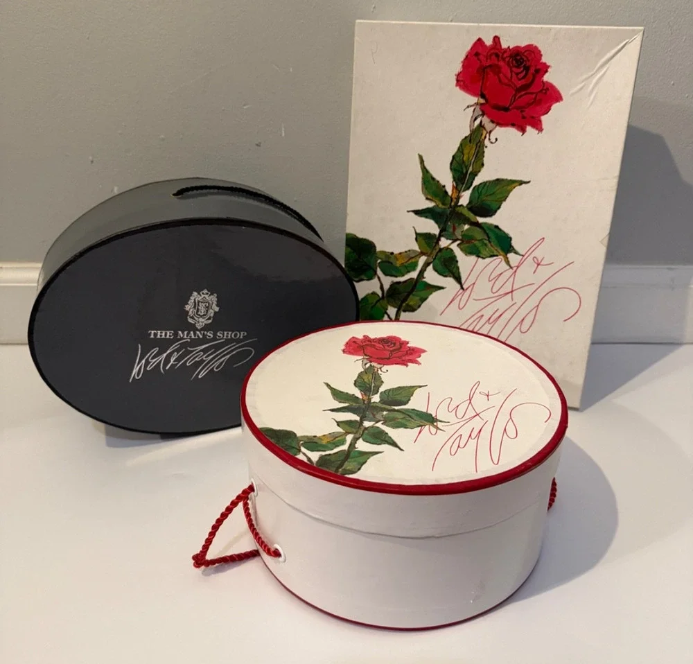 🌹 Vintage Lord & Taylor Hat Box Lot Floral Gift Storage Decor Boxes
